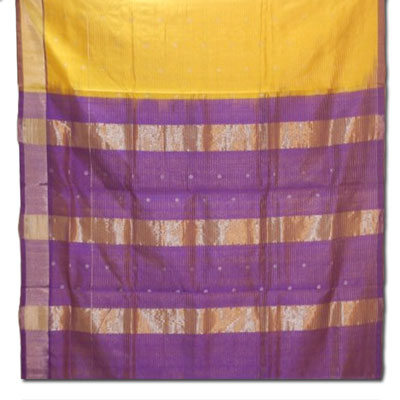 "Mustard color Venkatagiri cotton Silk Saree -HSNM-41 - Click here to View more details about this Product